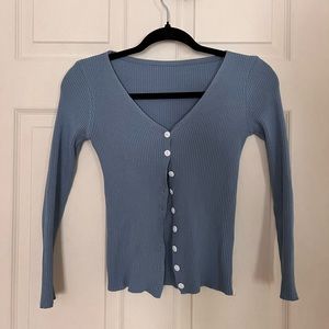 Dusty blue button up shirt